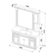 Комплект мебели Федерико 140 NEW (арт.171456)