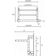 Полотенцесушитель электрический Margaroli Sereno 592 (475) BOX