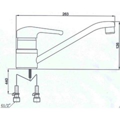 Смеситель для кухни Timo Classic 0043F