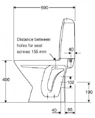 Унитаз Ifo Cera 3832 укороченный