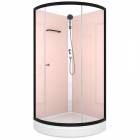 Душевая кабина Domani-Spa Simple 99 без крыши розовые стенки/прозрачное стекло DS01ESm99LPcCl00