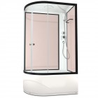 Душевая кабина Domani-Spa Delight 128 high R розовые стенки/прозрачное стекло DS01D128RHPcCl00